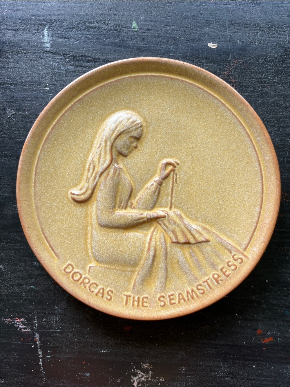 vintage dorcas the seamstress plate
